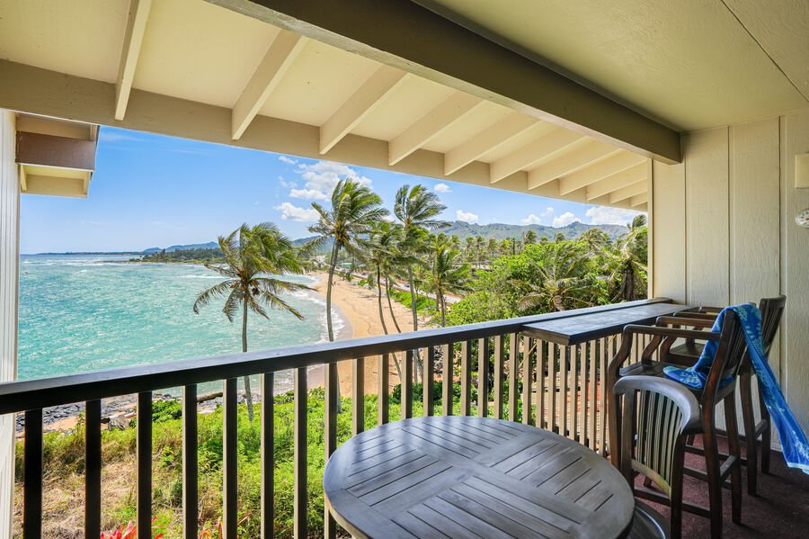 Great view from one of our 1-bedroom rentals on Kauai HI