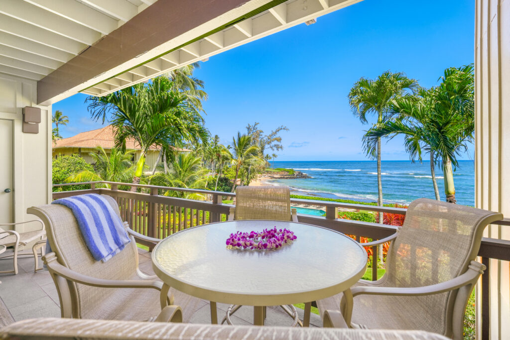 Condos on Kauai with Outdoor Seating